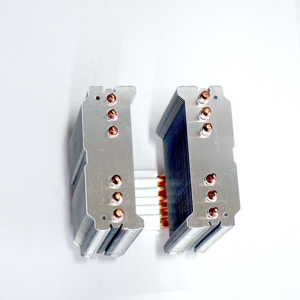 고성능 6관 히트파이프 공냉 방열판 열전소자(고정고리X)